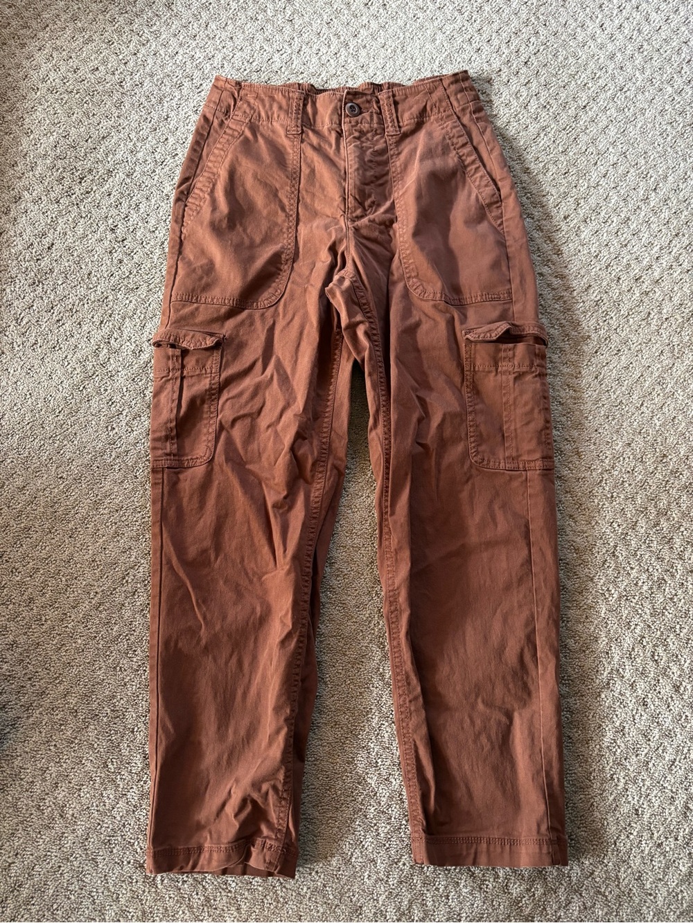Old Navy Women’s Cargo Cropped Pants - Rust Orange